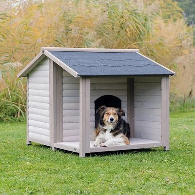 Trixie Natura Log Cabin With Porch Dog Kennel - Image 3