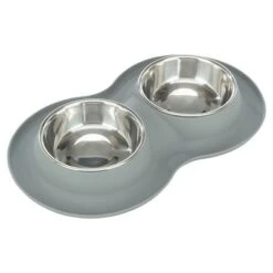 Trixie Bowl Set, Silicone/stainless Steel