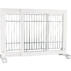 TRIXIE Wooden Freestanding Dog Gate, 43-in