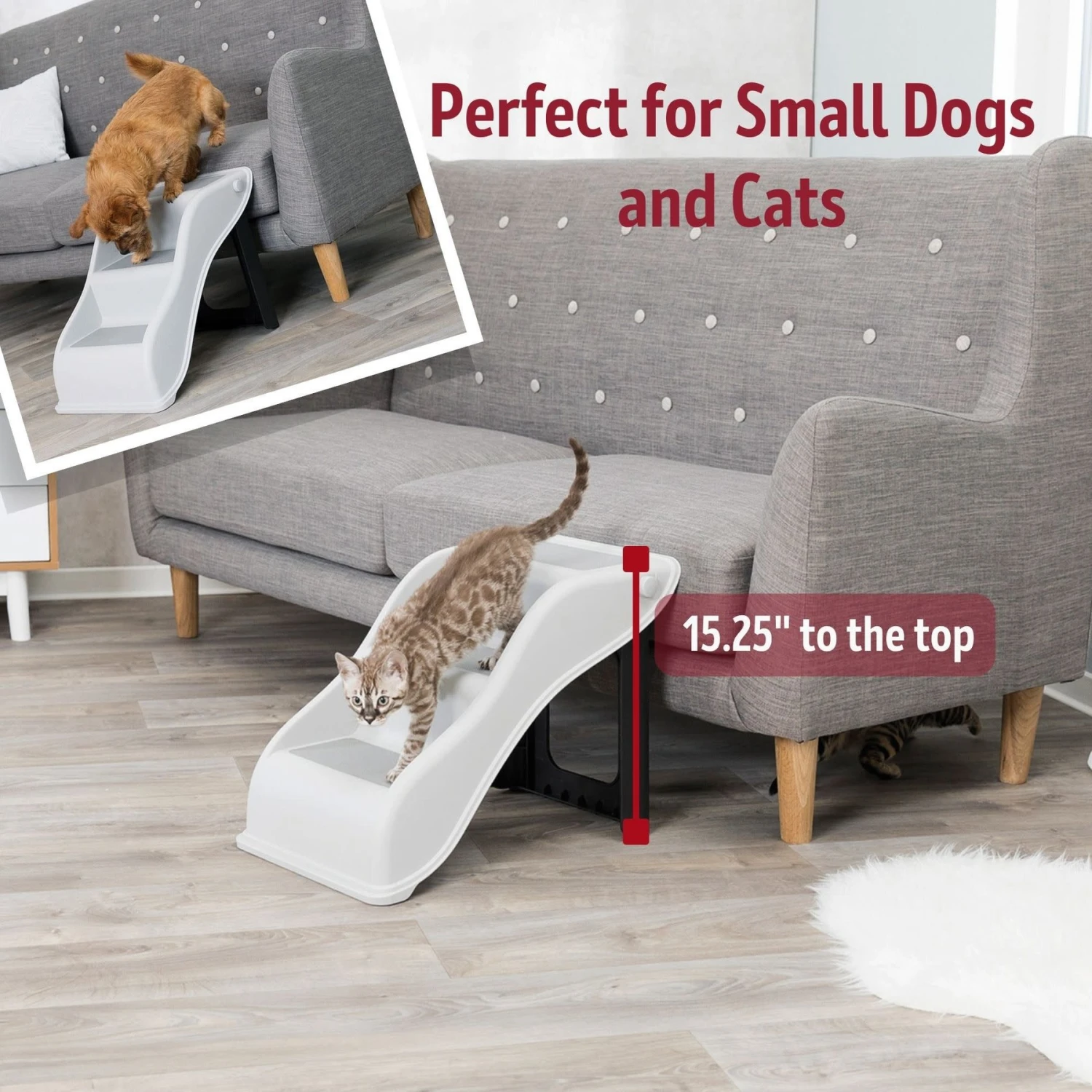 TRIXIE Lightweight Foldable Cat & Dog Stairs - Image 2