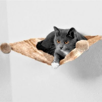 Trixie Plush Wall Mounted Cat Bed - Beige - Image 2