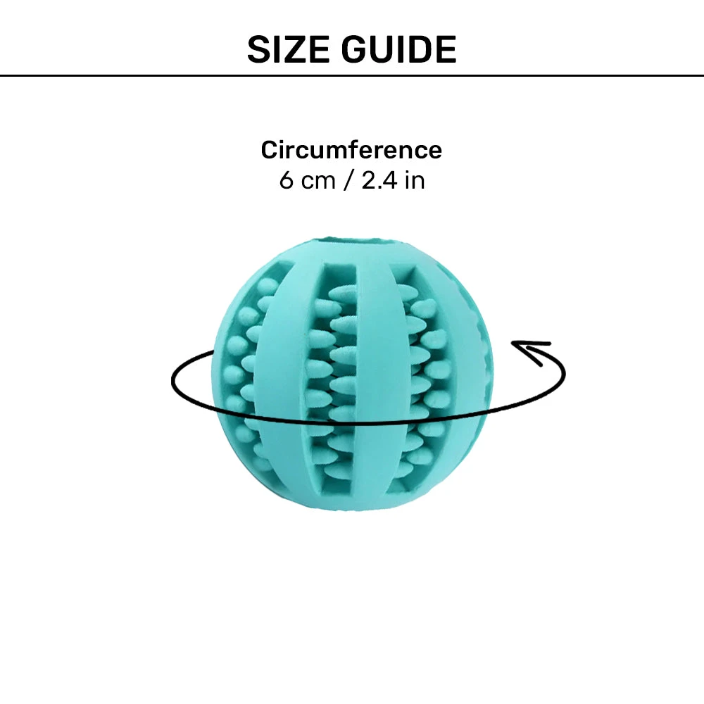 Trixie Denta Fun Natural Rubber Mint Flavour Dog Ball Toy - Image 2