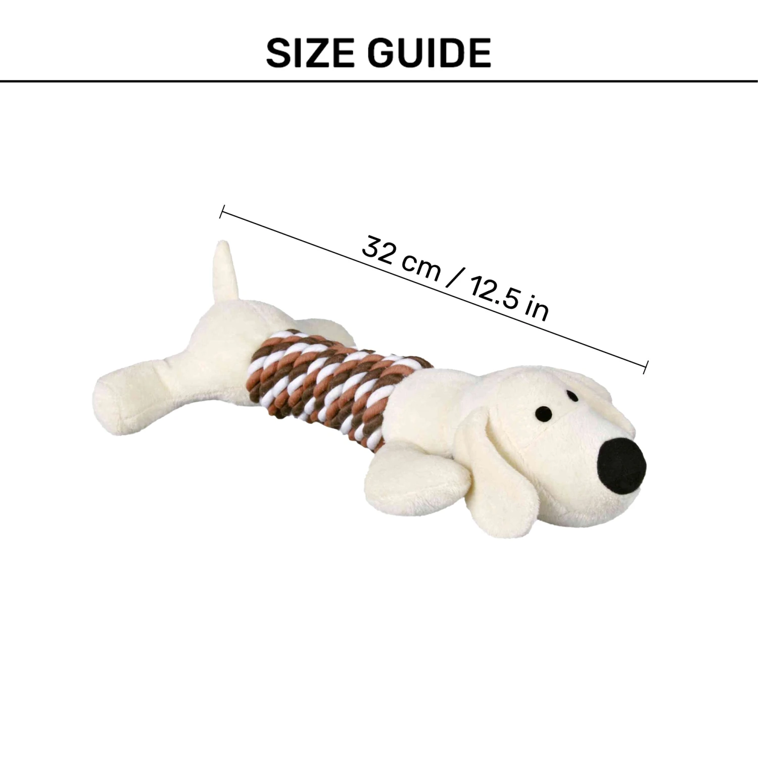 Trixie Animal With Rope Plush Dog Toy - Assorted - 32 Cm - Image 3