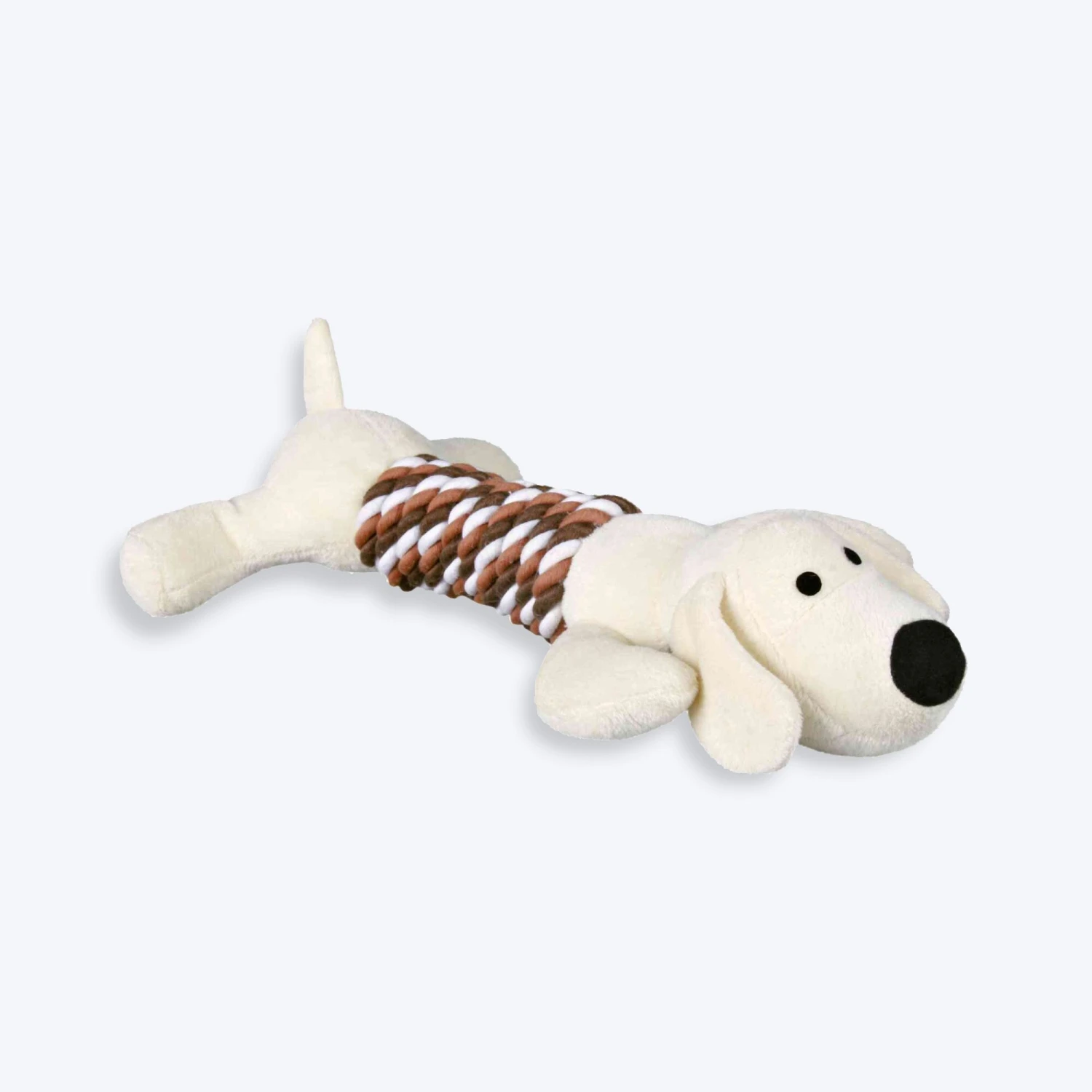 Trixie Animal With Rope Plush Dog Toy - Assorted - 32 Cm