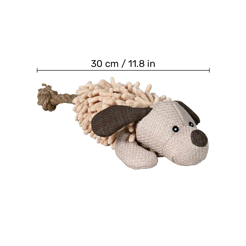 Trixie Dog With Squeaker Rope & Plush Toy For Dogs - Brown - 30 Cm - Image 2