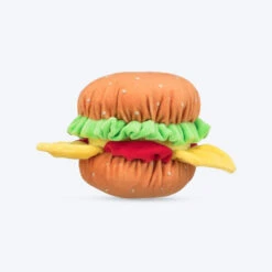 Trixie Burger With Sound Plush Dog Toy - Orange - 13 Cm