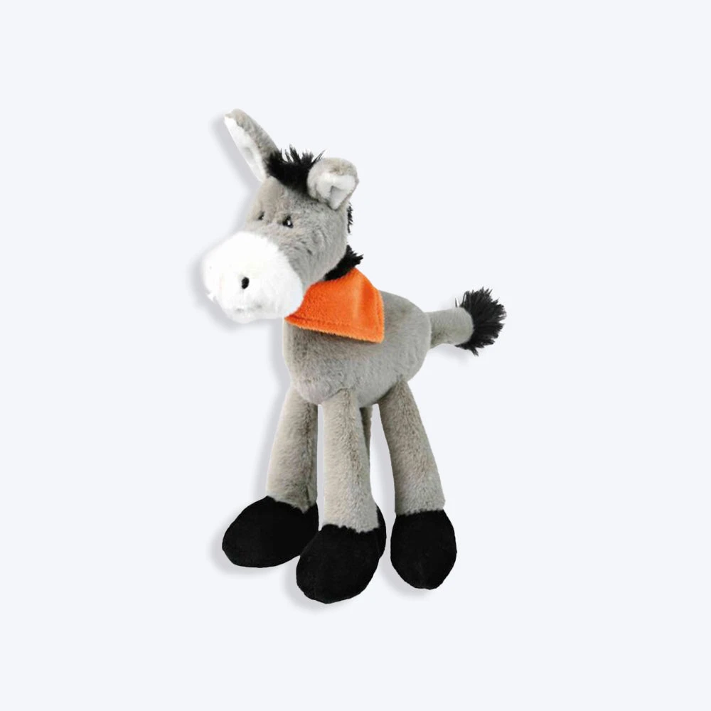 Trixie Donkey With Sound Plush Dog Toy - Grey - 24 Cm