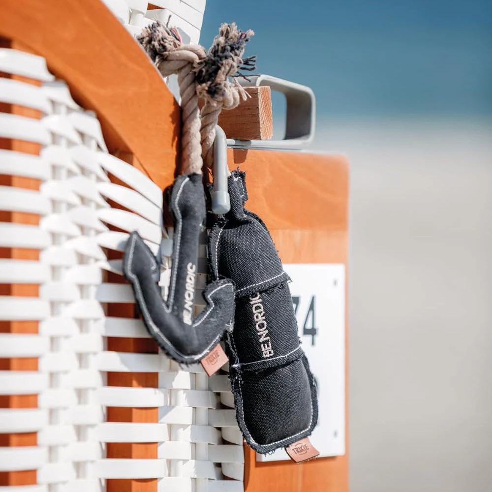 Trixie Be Nordic Anchor On A Rope Dog Toy - Black - 30 Cm - Image 4