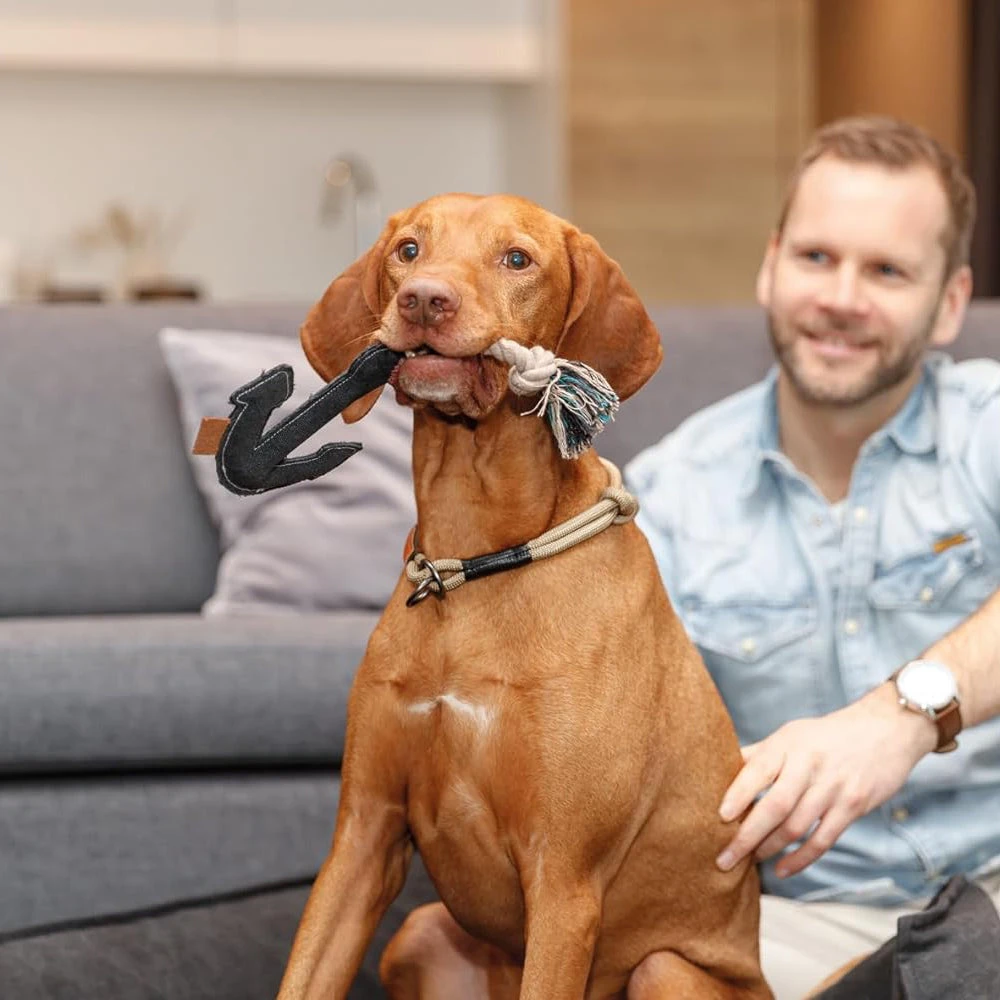 Trixie Be Nordic Anchor On A Rope Dog Toy - Black - 30 Cm - Image 5