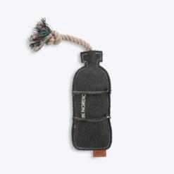 Trixie Be Nordic Bottle On A Rope Dog Toy - Black - 37 Cm