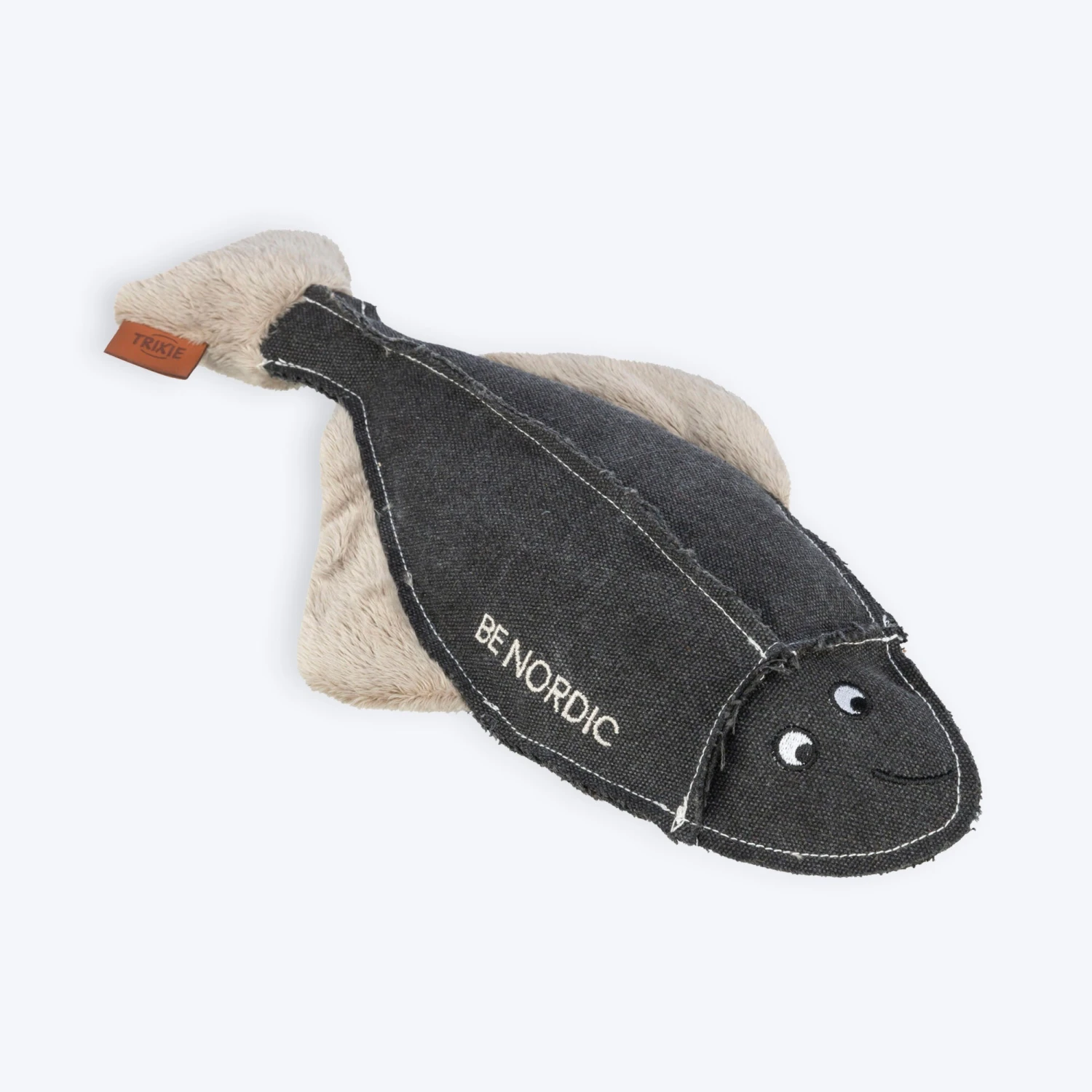 Trixie Be Nordic Hajo Flounder Plush Dog Toy - Black - 35 Cm - Image 2