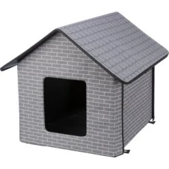 TRIXIE Insulated Outdoor Cat & Dog House, Gray