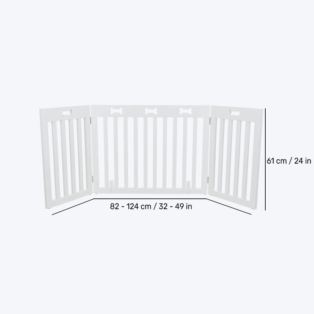 Trixie 3 Parts Dog Gate - White - Small - Image 8