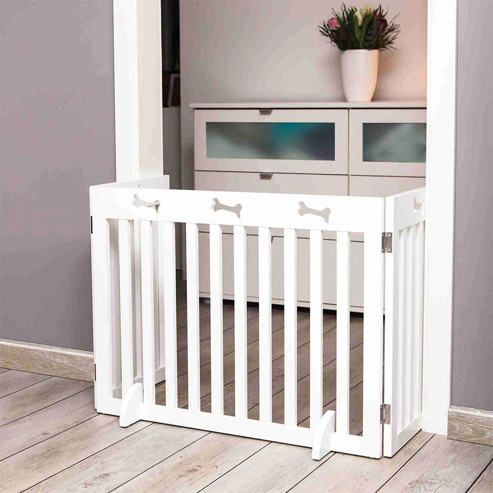 Trixie 3 Parts Dog Gate - White - Small - Image 2