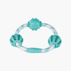 Trixie Denta Fun Playing Rope Ring With Balls